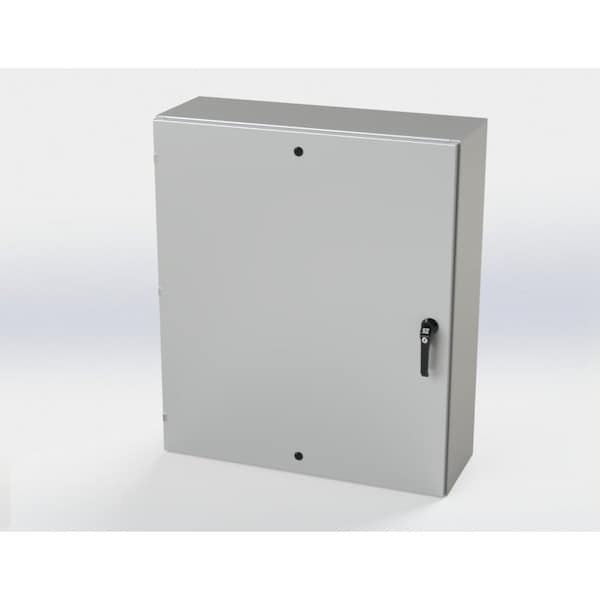 1/4 Turn Latch, 3 Point Latch with Padlock/Keylock Handle Electrical Enclosures, 42 in H, 12 in D